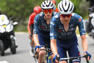 ISOLA 2000, FRANCE - JULY 19: Matteo Jorgenson of The United States and Team Visma | Lease a Bike competes in the breakaway during the 111th Tour de France 2024, Stage 19 a 144.6km stage from Embrun to Isola 2000 - (2022m) / #UCIWT / on July 19, 2024 in Isola 2000, France. (Photo by Tim de Waele/Getty Images)