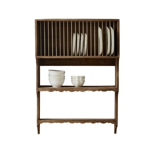 Wooden plate rack