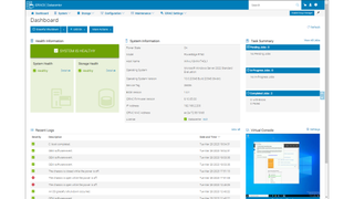 The Dell PowerEdge user interface