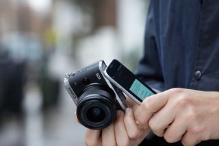 Wi-Fi and NFC make it easy to get images from your camera to your phone or tablet