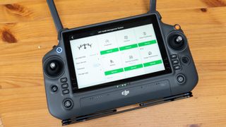 DJI Inspire 3 drone controller on table