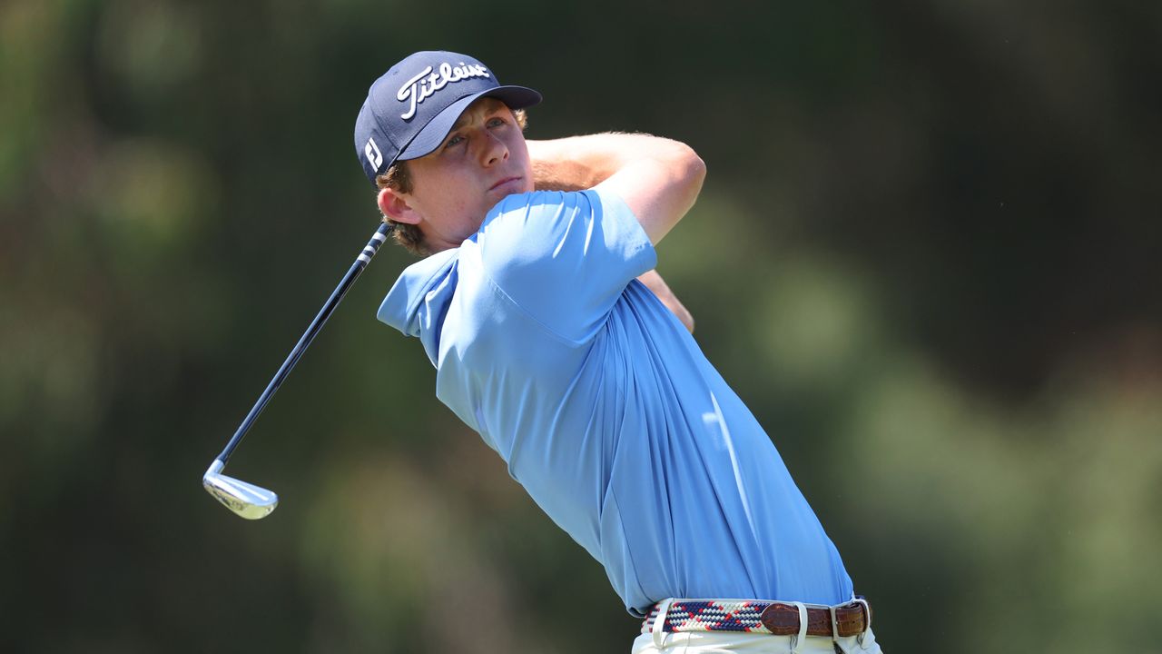 Amateur Gordn Sargent of the United States during the second round of the 123rd U.S. Open Championship at The Los Angeles Country Club