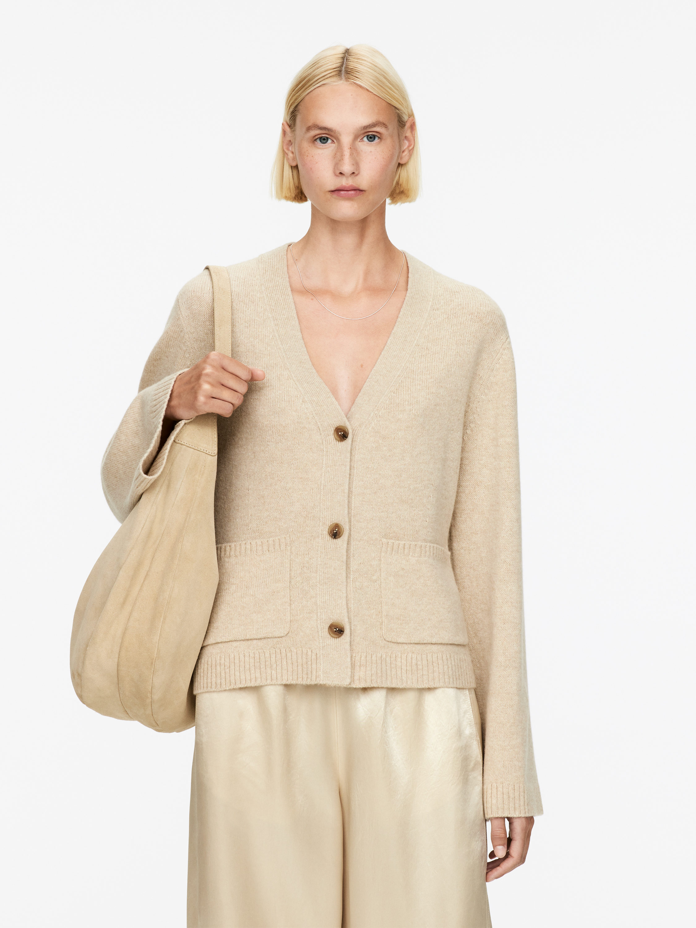 Wool Cardigan &amp;ndash; Beige &amp;ndash; Women &amp;ndash; Arket Gb