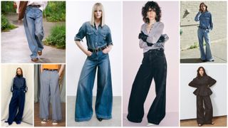 The wide-leg denim winter 2025 trend at Gucci, Tibi, Valentino, Nili Lotan, A.L.C., Rag & Bone, Cecilie Bahnsen Resort 2025