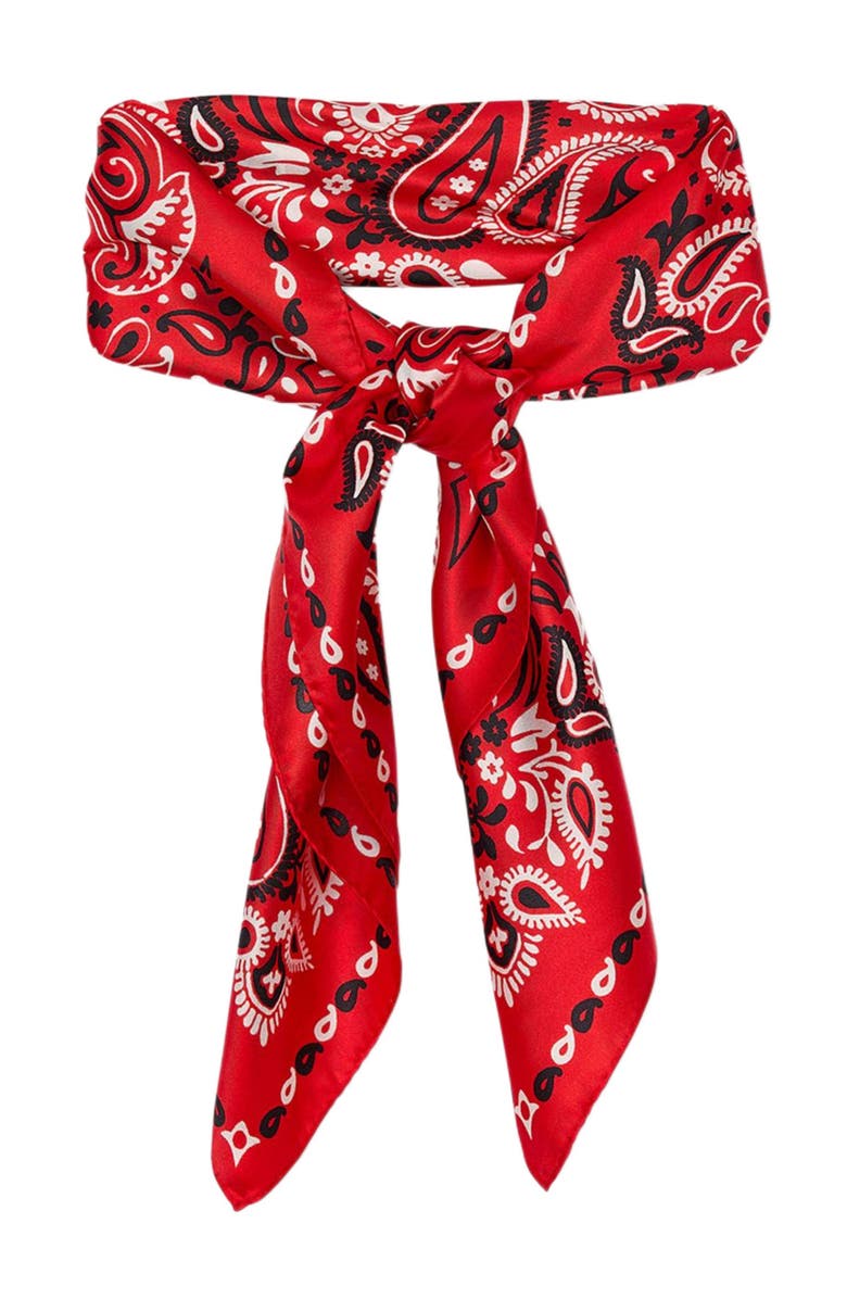 Silk Bandana Print Scarf