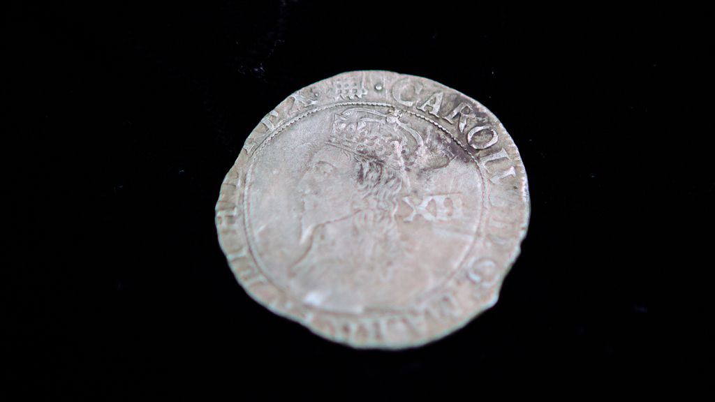Rare silver coin portraying King Charles I discovered in a field in Maryland