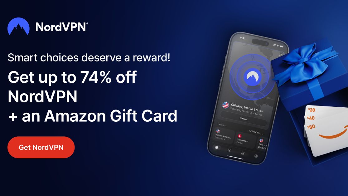 The NordVPN birthday sale just launched — free Amazon gift cards up to $50 now available across all of our favorite plans