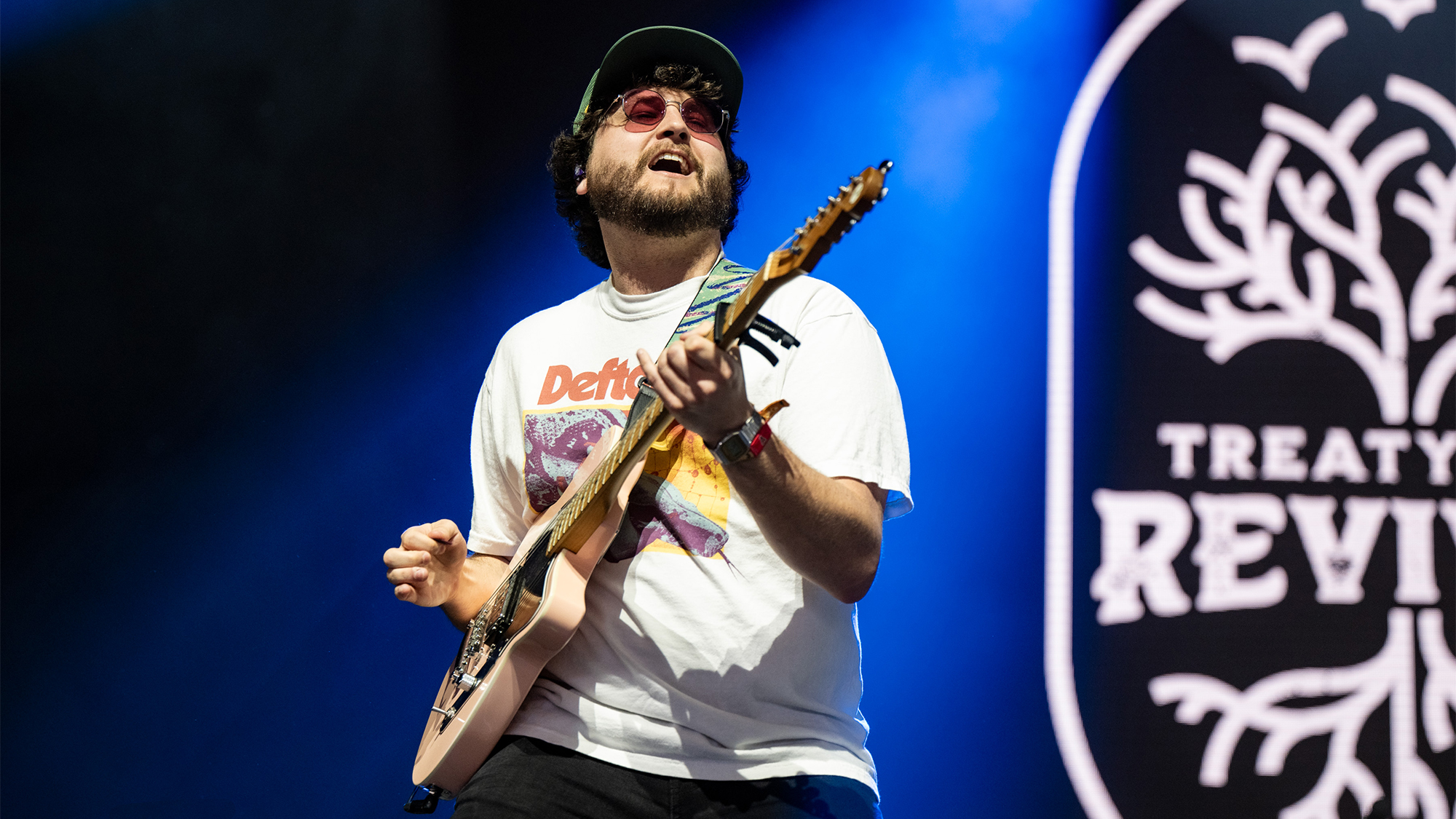 Lance Vanley of Treaty Oak Revival performs during Day 3 of the 2025 Stagecoach Festival on April 27, 2025 in Indio, California.