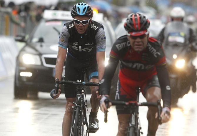 Chris Froome (Sky) and Cadel Evans (BMC)