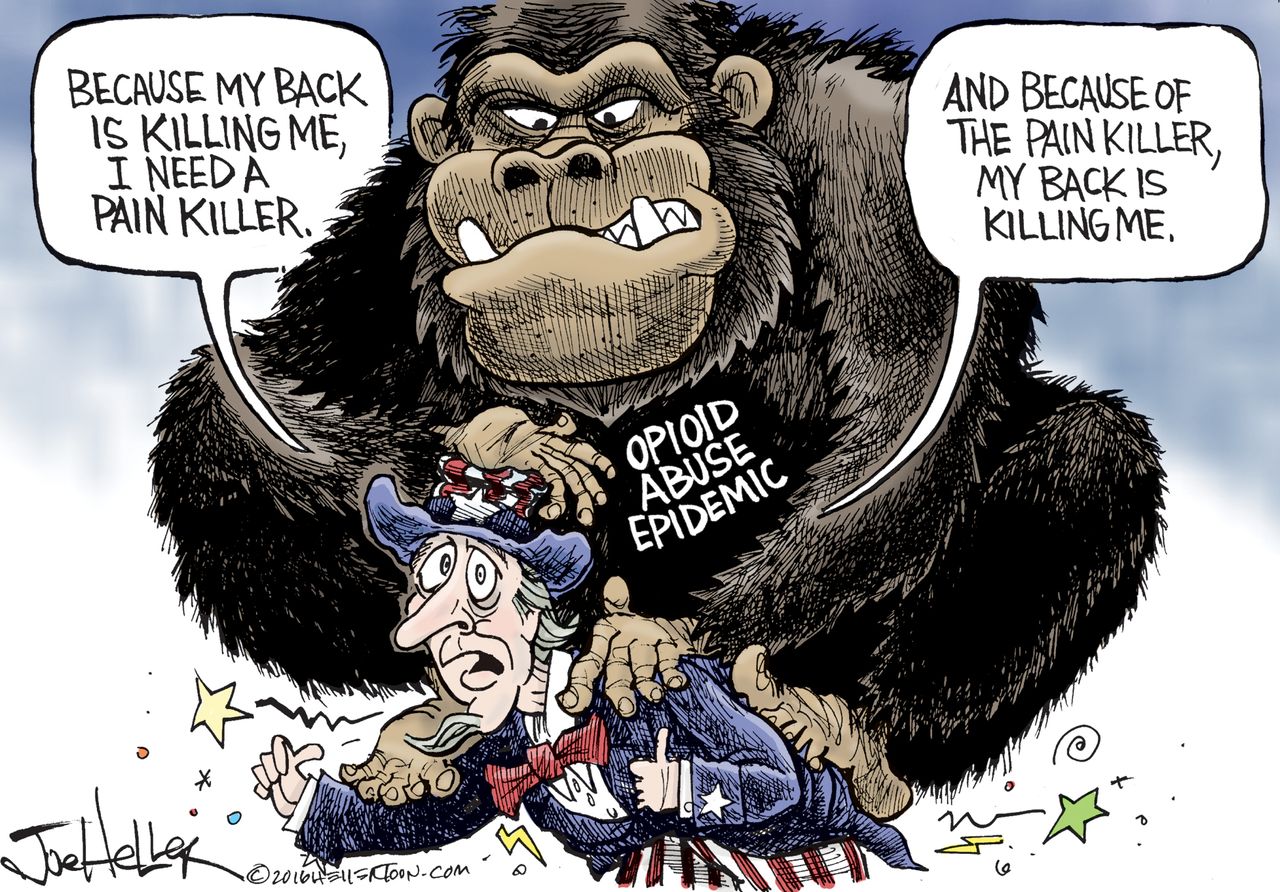 Editorial Cartoon U.S. Opioid Epidemic 2016