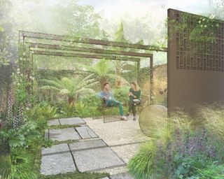 Modern Georgian Garden, designed by Tabitha Rigden and Helen Saunders
