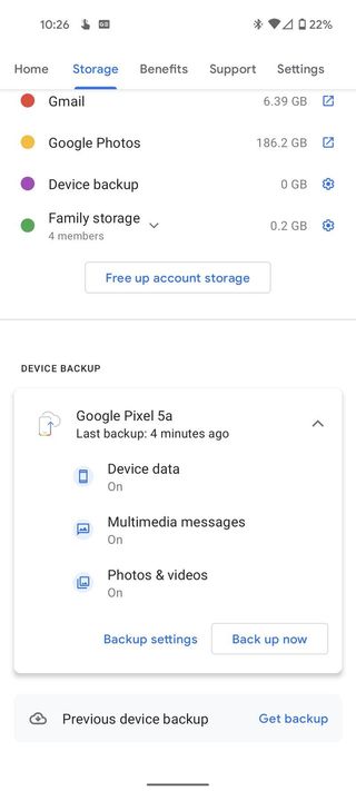 Back Up Google One Ss