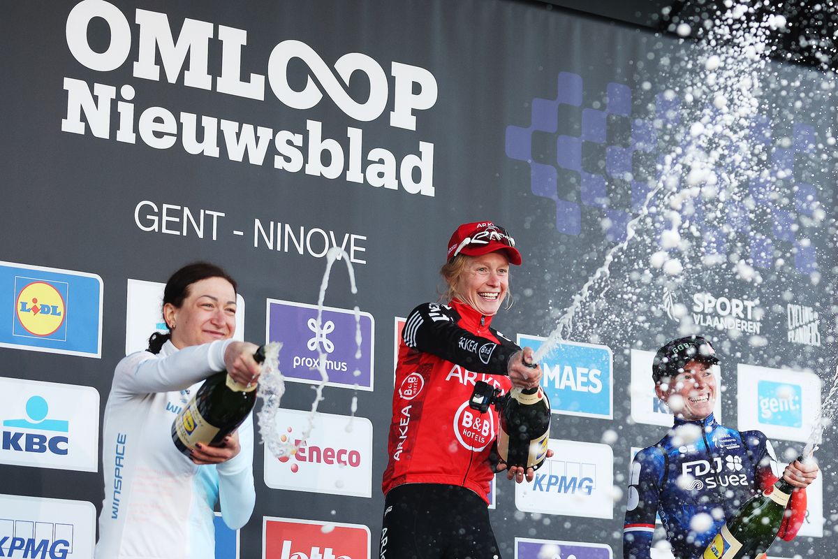 Lotte Claes: nurse, duathlete, actuality TV star, and now Omloop Het Nieuwsblad champion