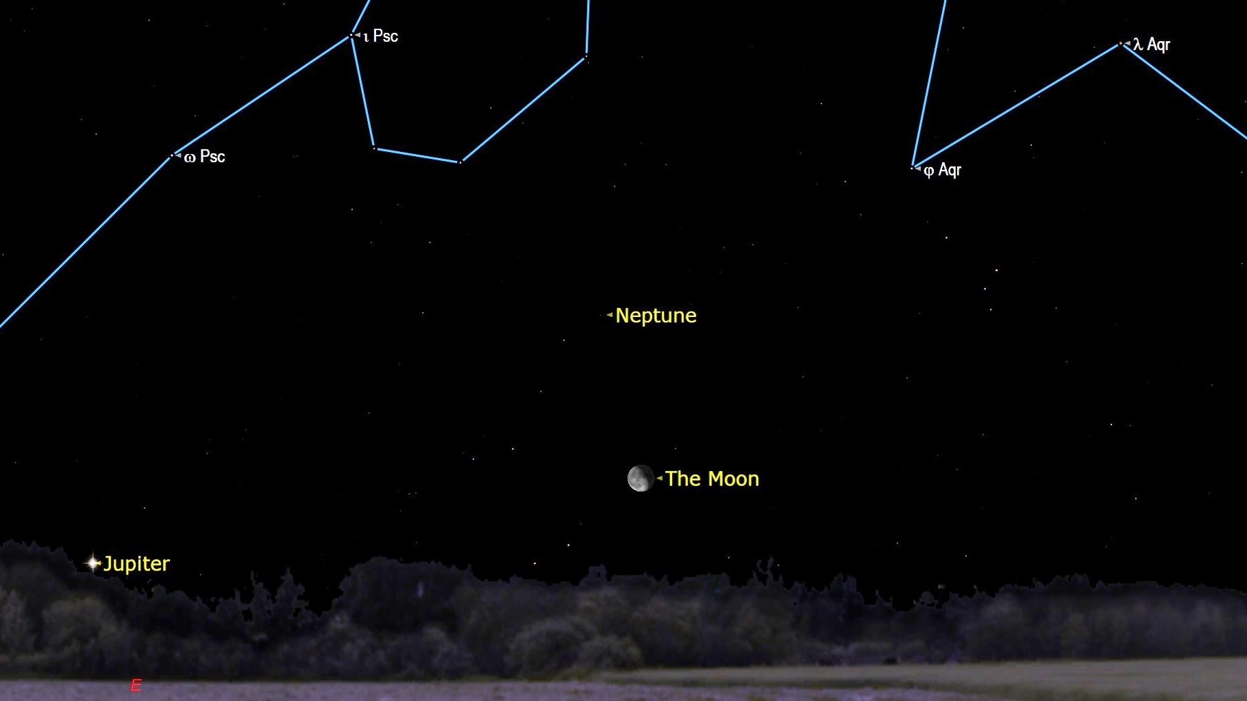 Starry Night graphic of Neptune.