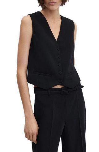 Covered Button Vest