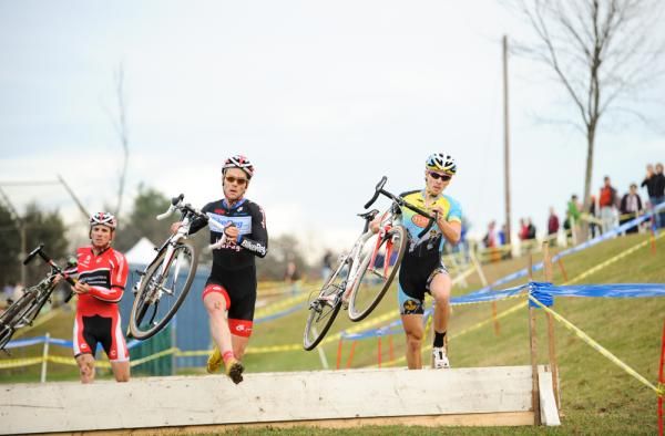 The leaders go through the planks.