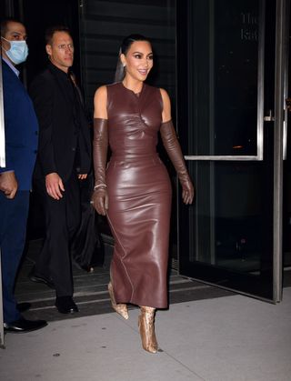 Kim Kardashian West leaves the WSJ. Magazine 2021 Innovator Awards at MOMA on November 01, 2021 in New York City