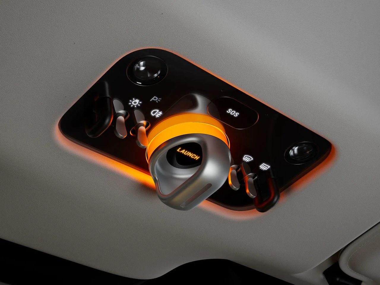 Interior details of Ferrari Luce Chassis 0