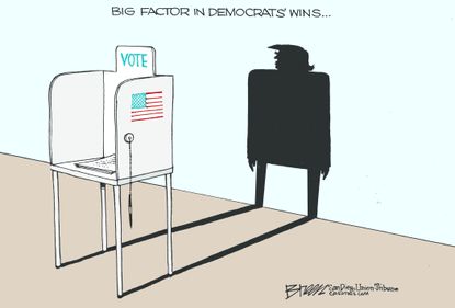 Political cartoon U.S. 2017 election Democrats Trump