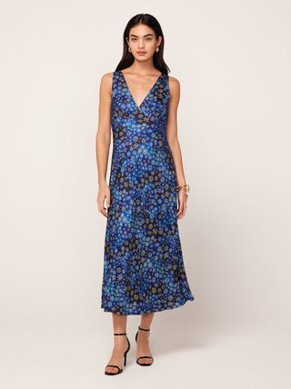 Claire Midnight Constellation Print Slip Dress