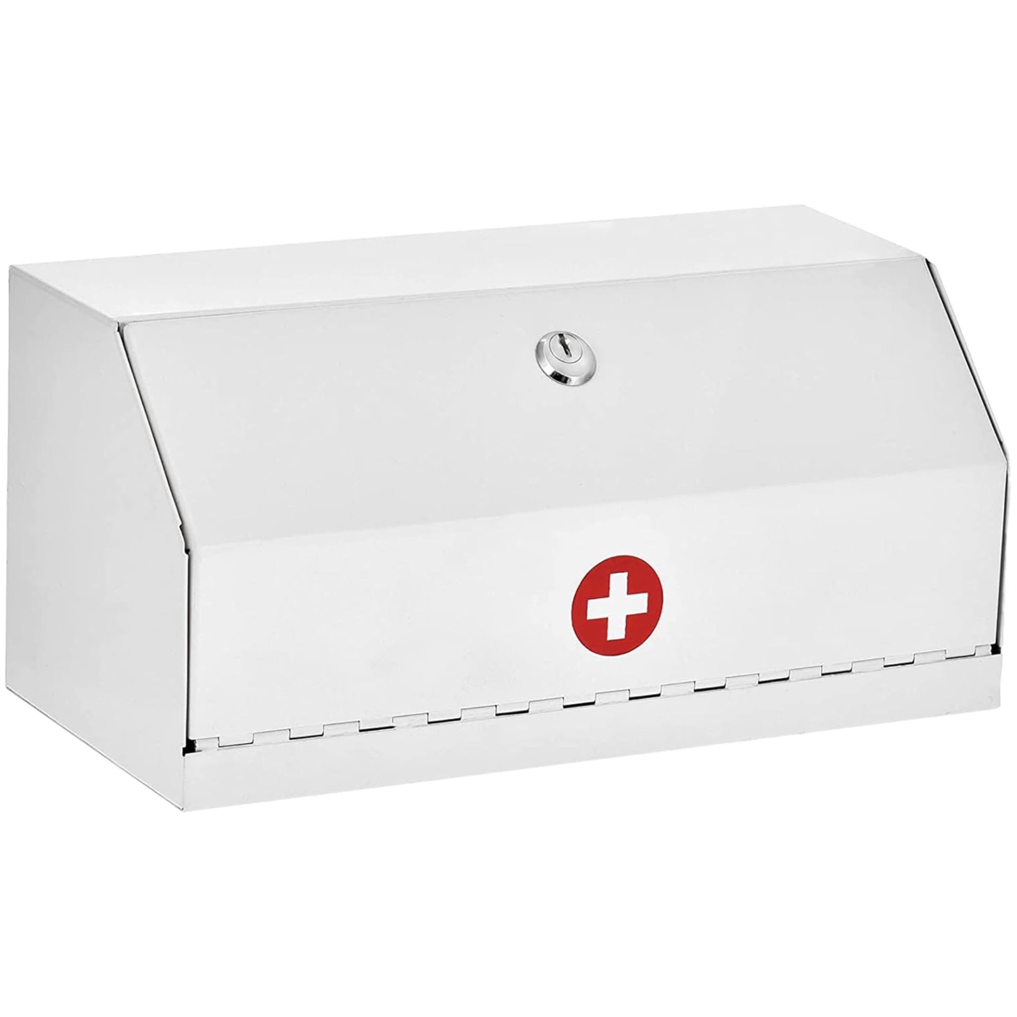 White lockable medicine box