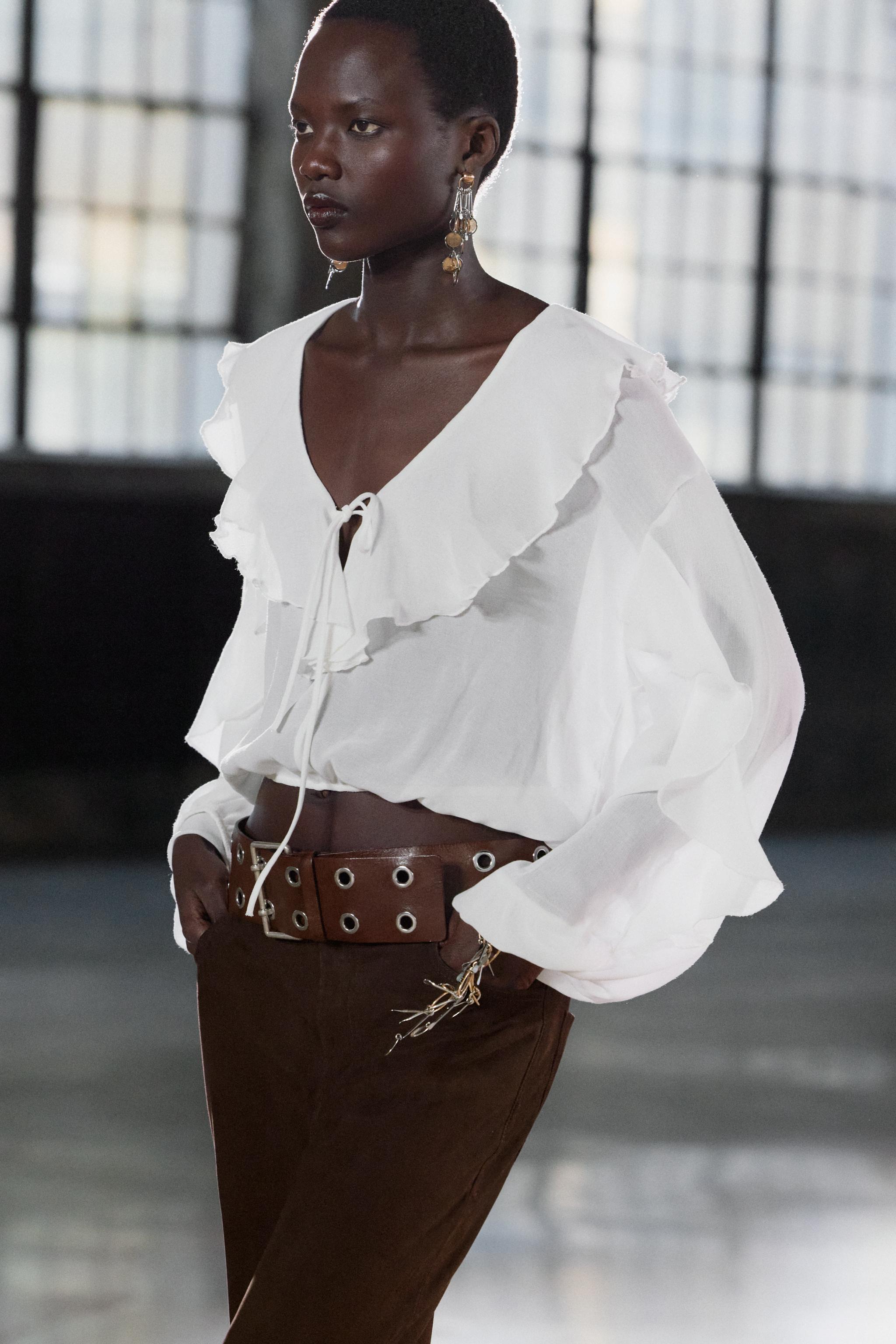 Flowing Ruffled Blouse