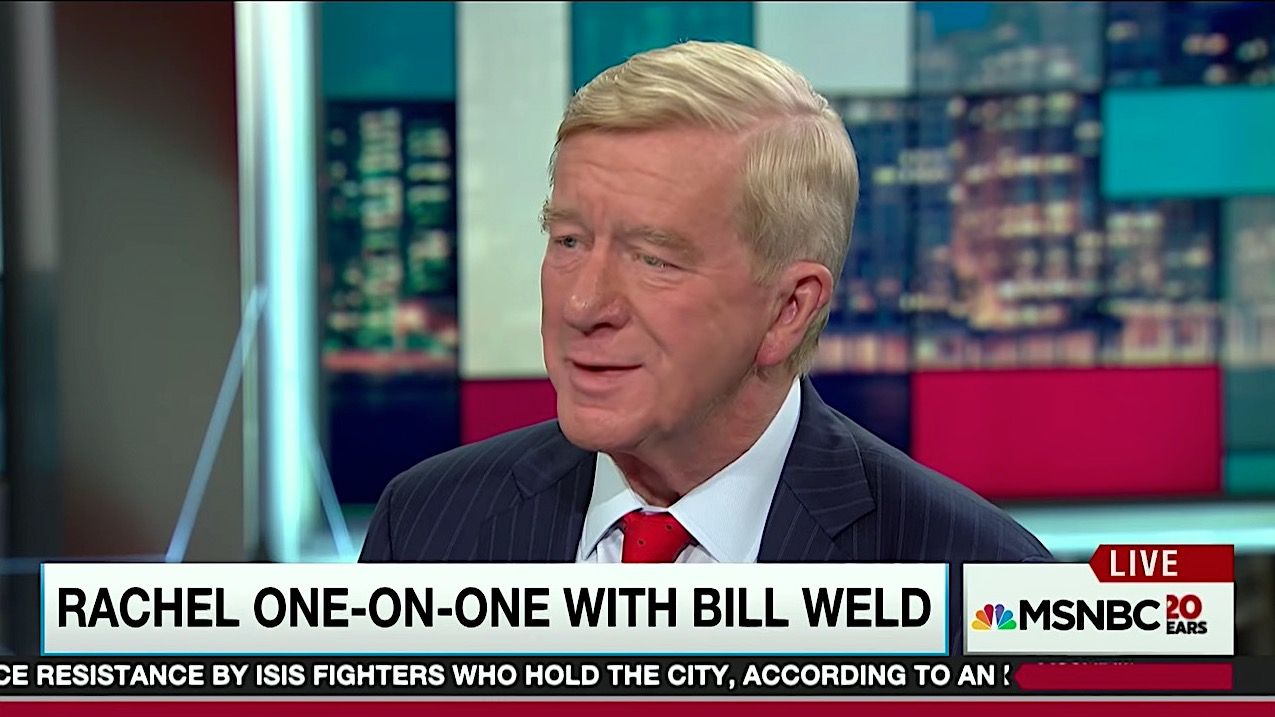 Bill Weld essentially endorses Hillary Clinton