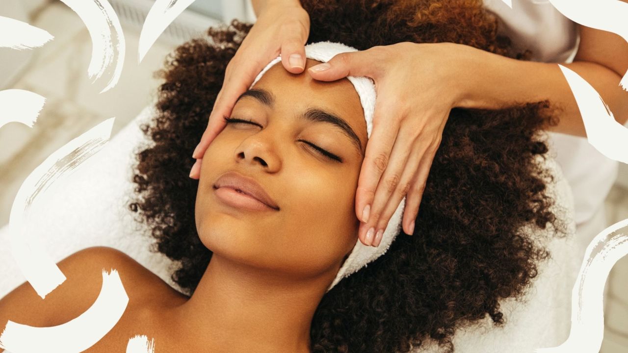 How often should you get a facial main shot of a woman having a facial wearing a headband