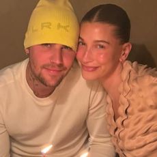 Hailey Bieber celebrated Justin Bieber's birthday in a vintage Issey Miyake skirt set