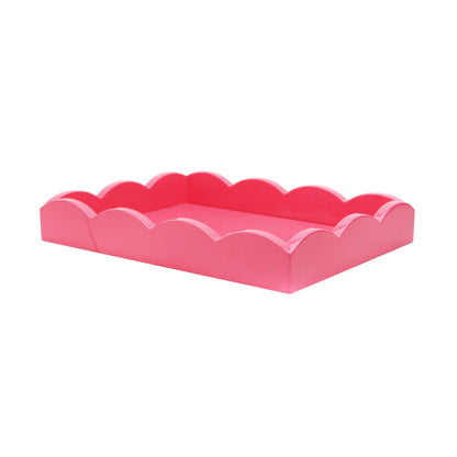 Small Watermelon Pink Scalloped Edge Tray