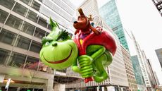 A Grinch balloon in a Macy's Thanksgiving Day Parade in New York City.