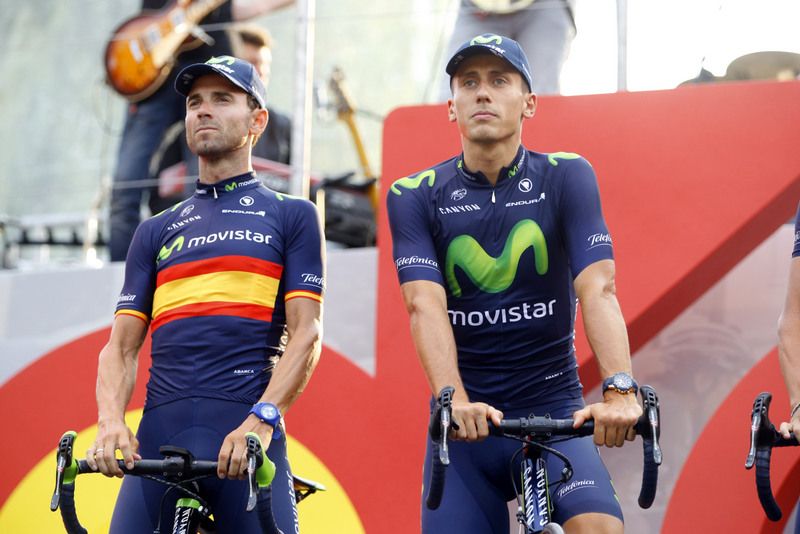 Alejandro Valverde in the Spanish national jesey