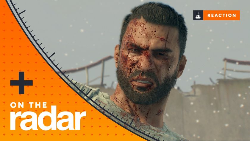 Dying Light: The Beast screenshot of Kyle Crane with blood on his face, with a Dying Light The Beast overlay