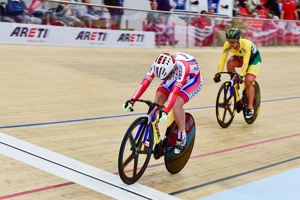 Sprints during Day 3 at the European Track Championships
