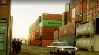 Flashback of Harry finding Brian and Dexter in the shipping yard.