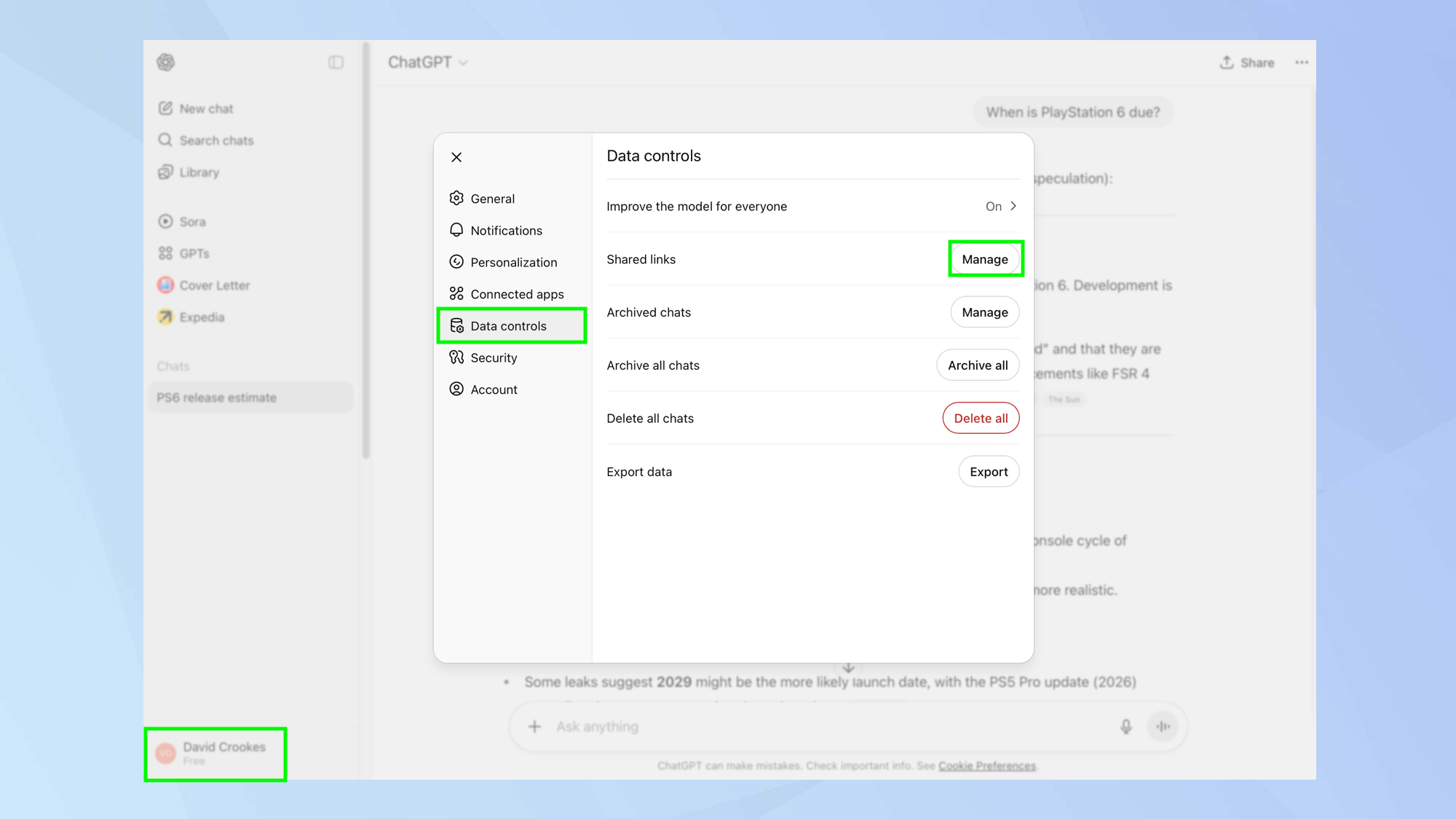 How to share and manage your ChatGPT chats to ensure privacy