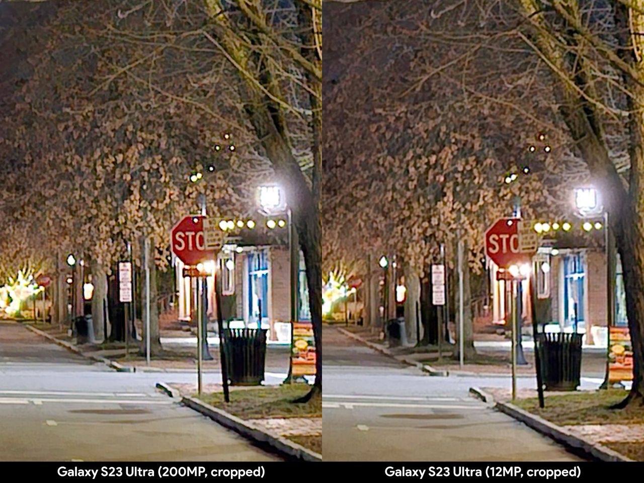 Comparing the default 12.5 MP resolution and the new 200 MP resolution photos on the Samsung Galaxy S23 Ultra