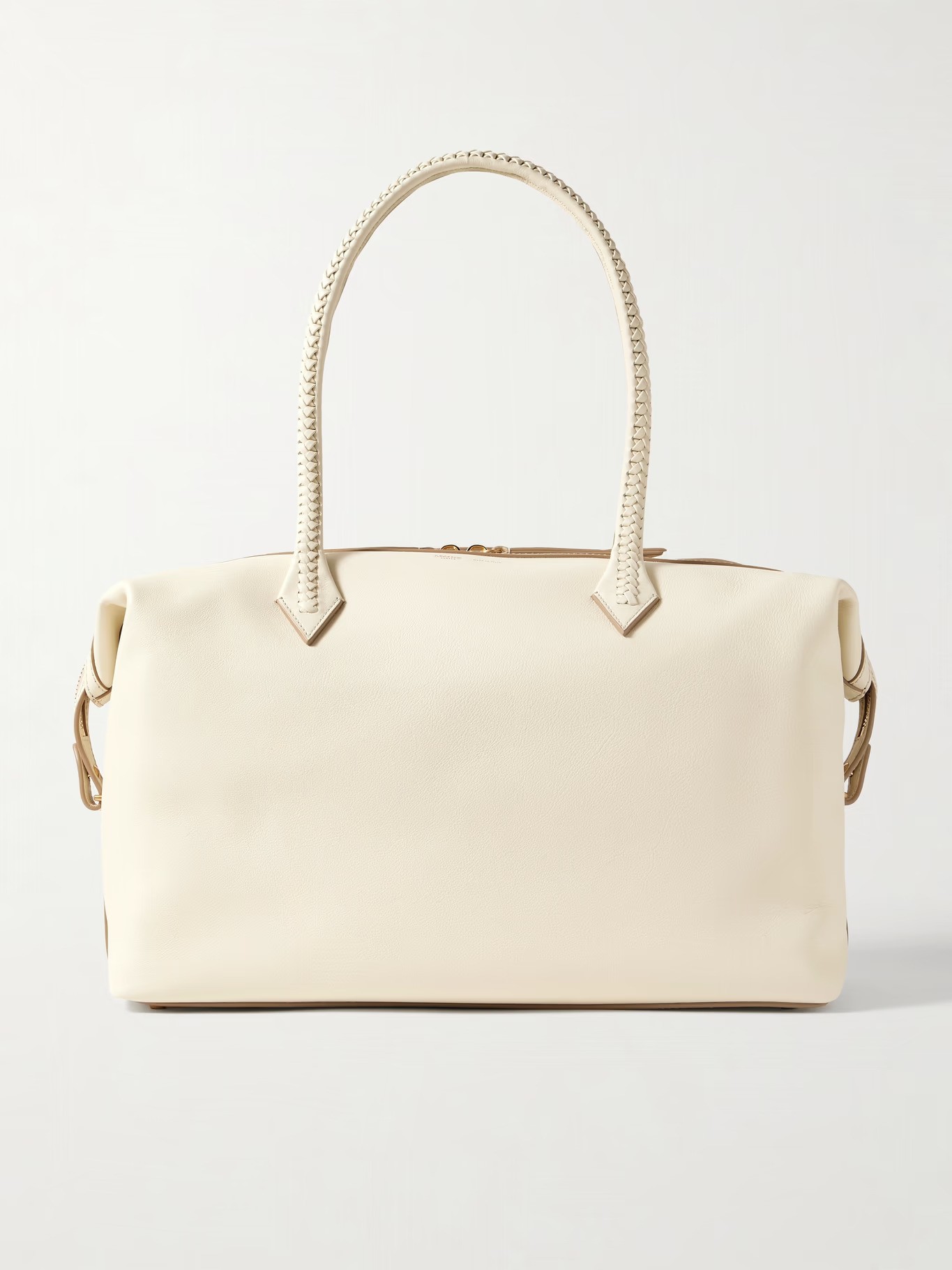 Perriand All Day Leather-Trimmed Woven Straw Tote