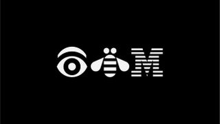 IBM rebus logo on black background