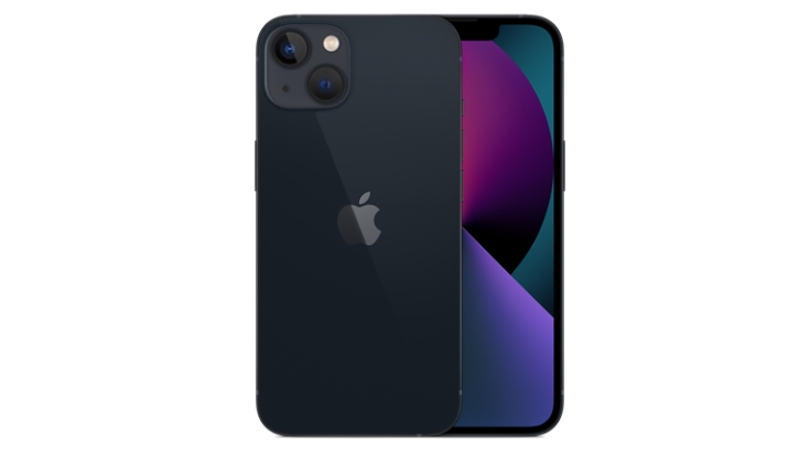 The iPhone 13 in Midnight