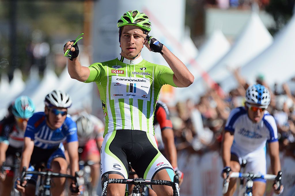 STEAMBOAT SPRINGS CO AUGUST 21 Peter Sagan 51 of Slovakia riding for Cannondale Pro Cycling celebrates his victory after crossing the finish line during Stage Three of the USA Pro Cycling Challenge on August 21 2013 in Steamboat Springs Colorado Photo by Garrett W EllwoodGetty Images
