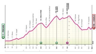 The profile of stage 8 of the 2024 Giro d'Italia Women