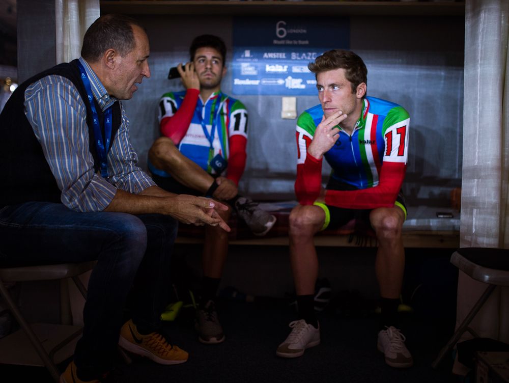 Alex Buttazzoni and Fracesco Lamon ahead of the Six Day London