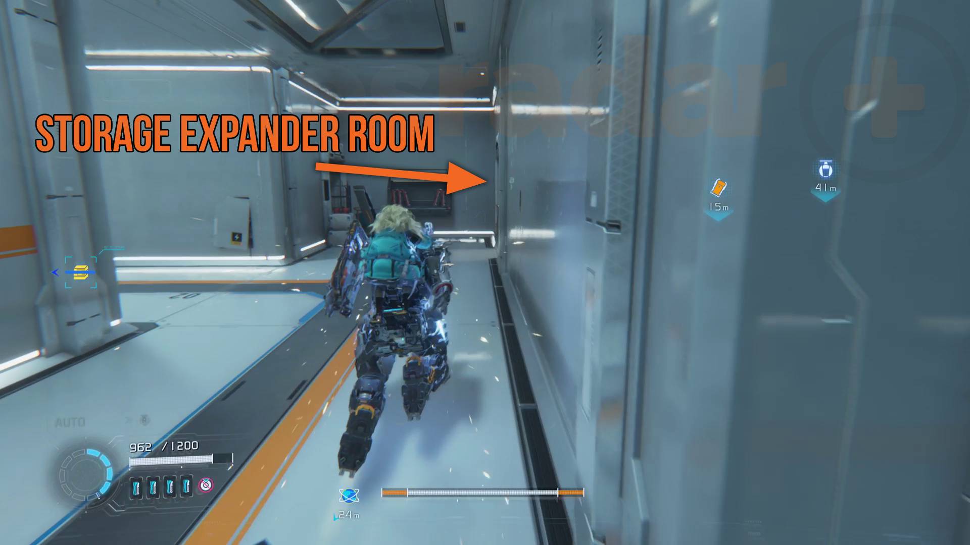 Pragmata Solar Power Plant storage expander room in generator entrance annotated