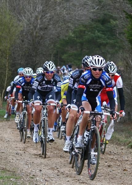 A group lead by Rene J&oslash;rgensen, Team Designa K&oslash;kke-Blue Water on the second Gravel road