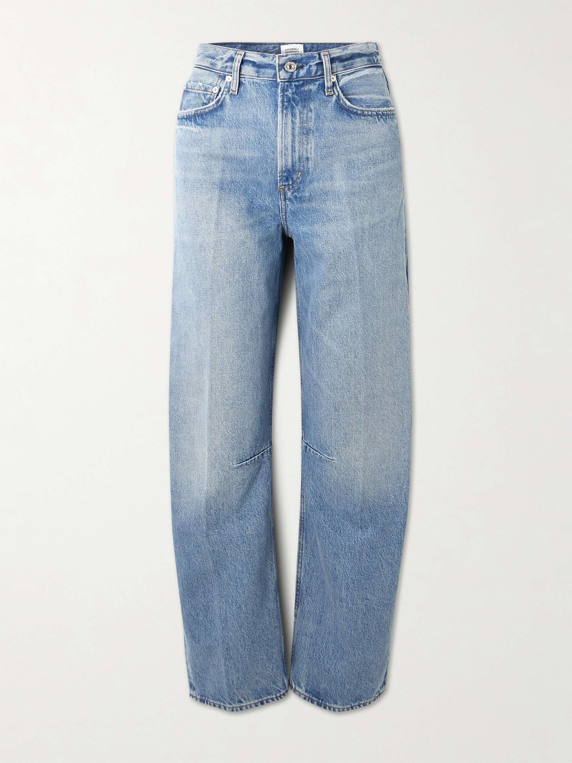 Miro Long Mid-Rise Barrel-Leg Jeans