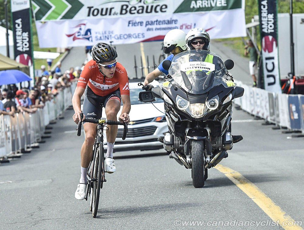 Rob Britton (Rally Cycling) starts last lap