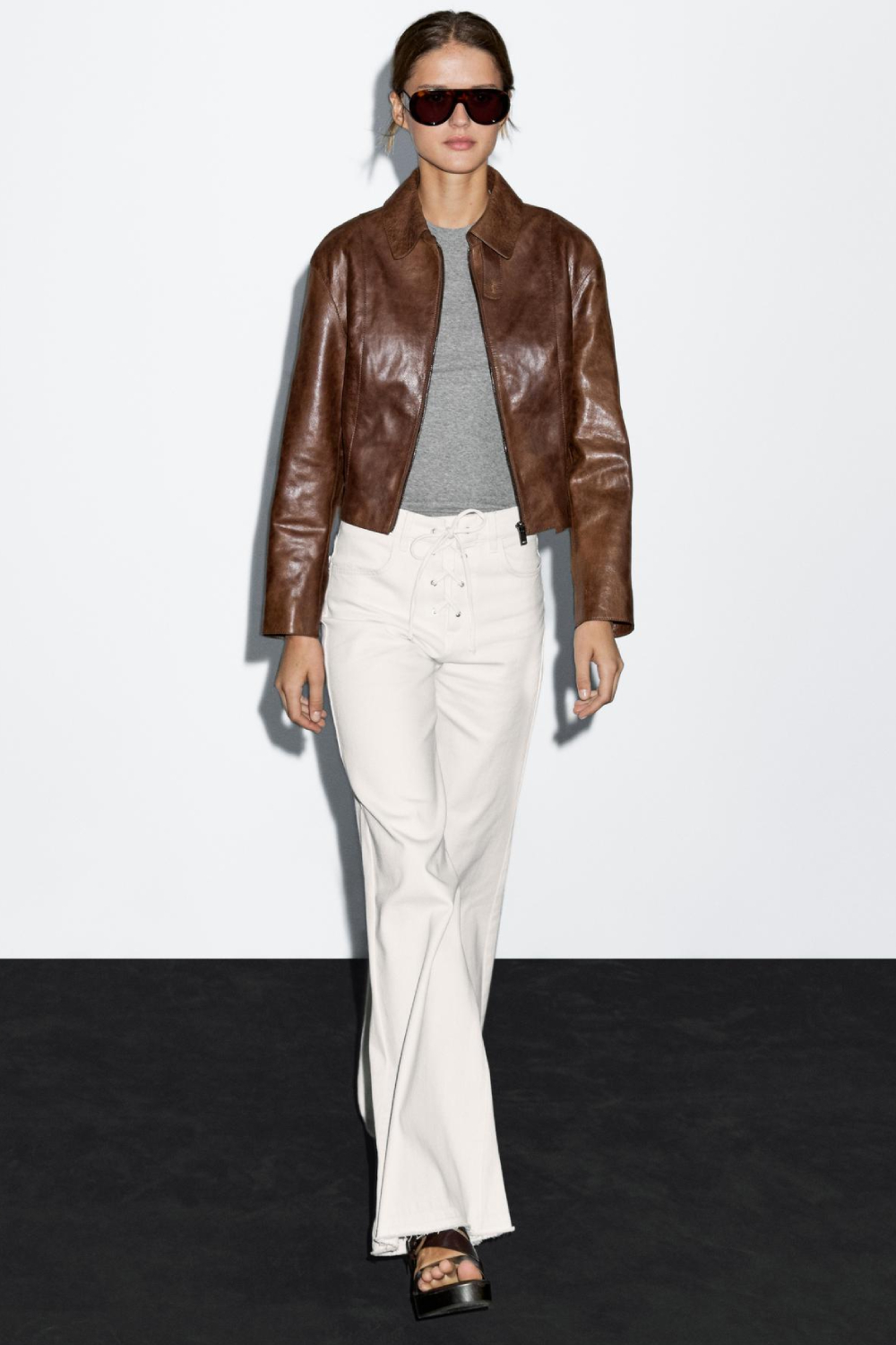 Short Nappa Leather Jacket
