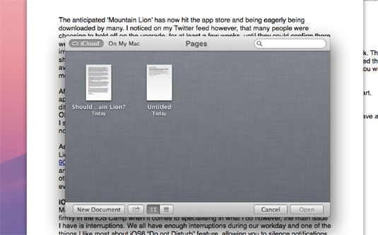 OS X 10.8 Mountain Lion: is iCloud any good?