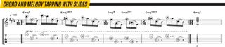 Chord and melody tapping with slides